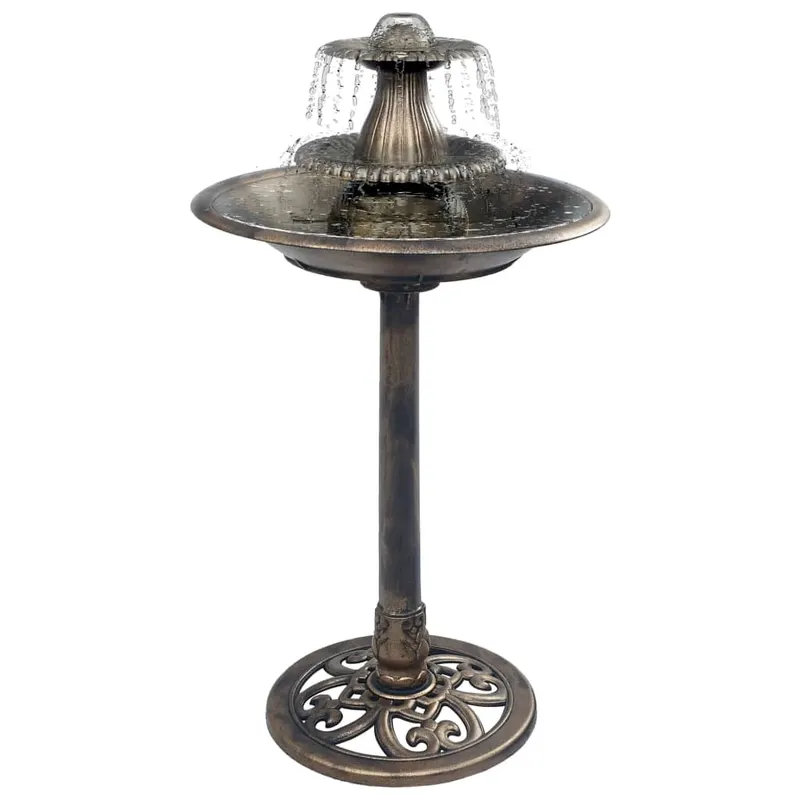bazin pentru pasari cu fantana, bronz, 50 x 91 cm, plastic