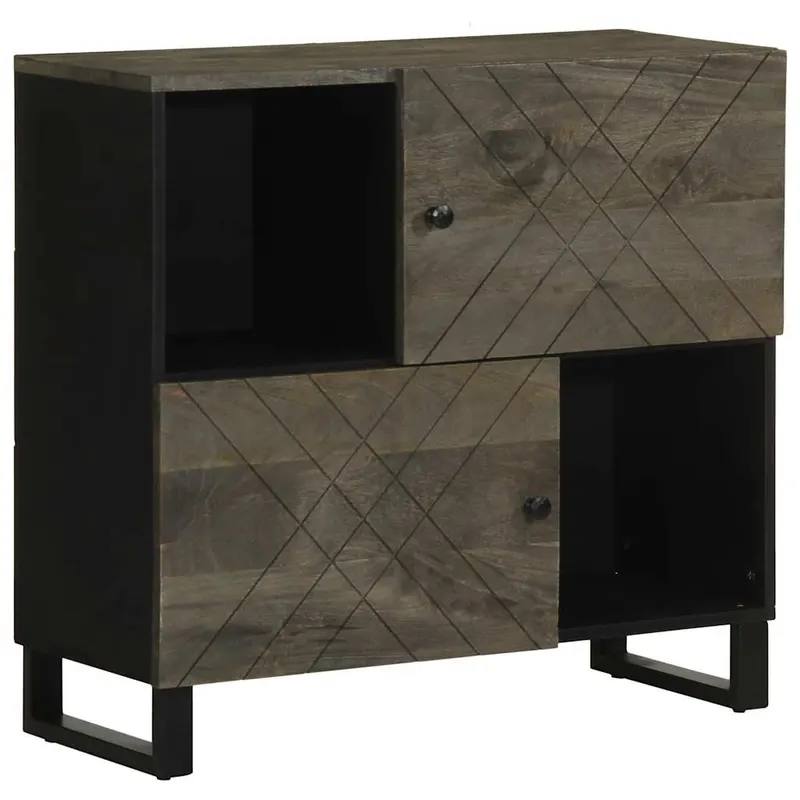 bufeta neagra 80x33x75 cm lemn masiv de mango