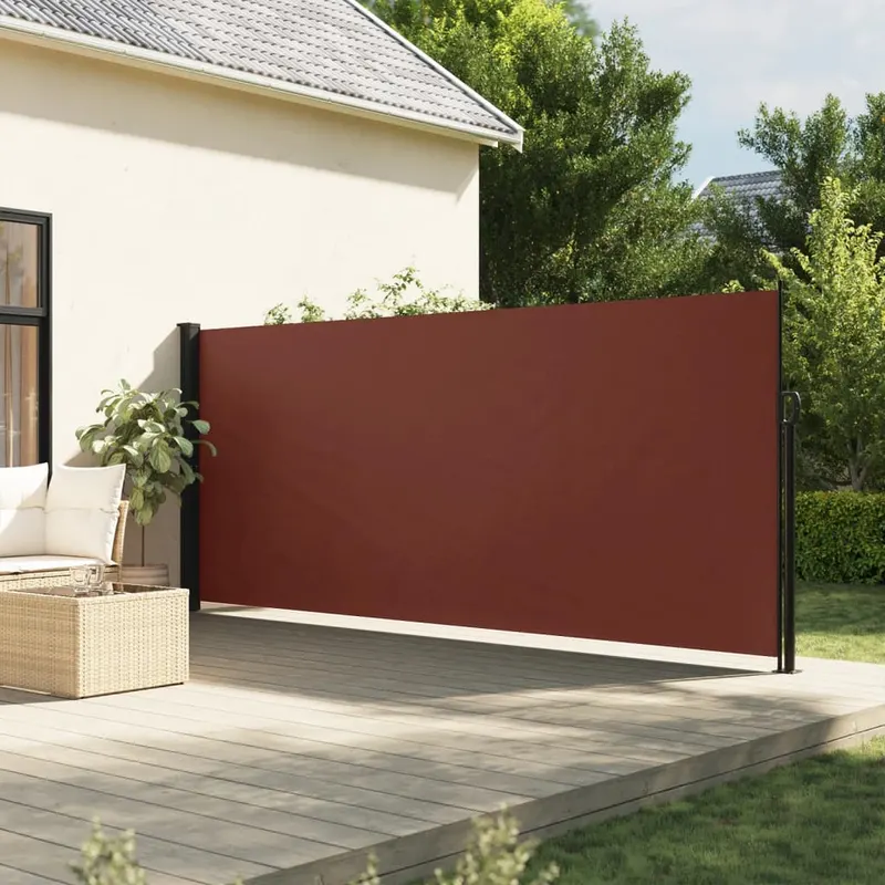 copertina laterala retractabila, maro, 160 x 600 cm