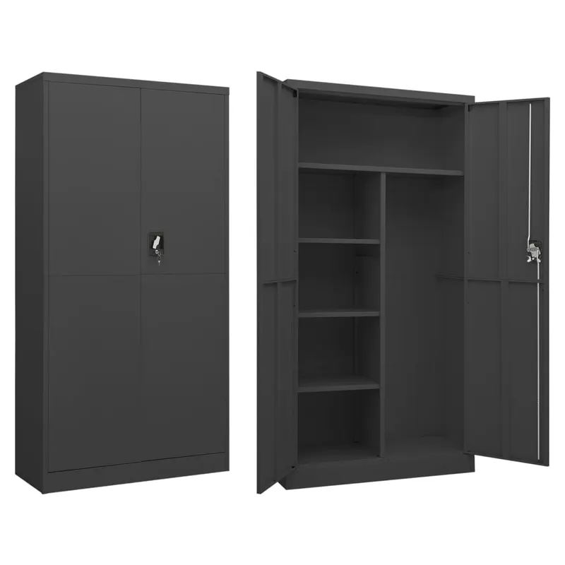 fiset, antracit, 90x40x180 cm, otel
