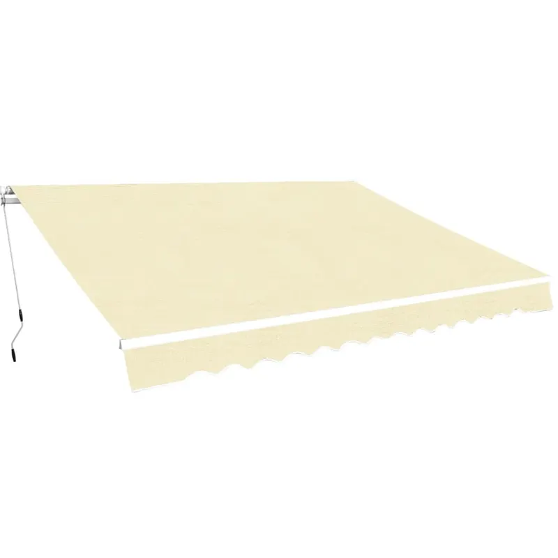 copertina pliabila cu actionare manuala, 400 cm, crem