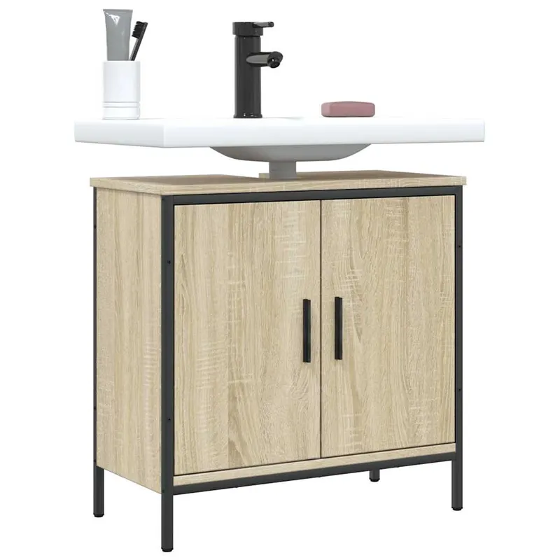 dulap chiuveta baie, stejar sonoma, 60x30x60 cm, lemn prelucrat