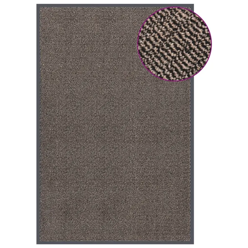 covoras de intrare cu smocuri, maro inchis, 120x180 cm