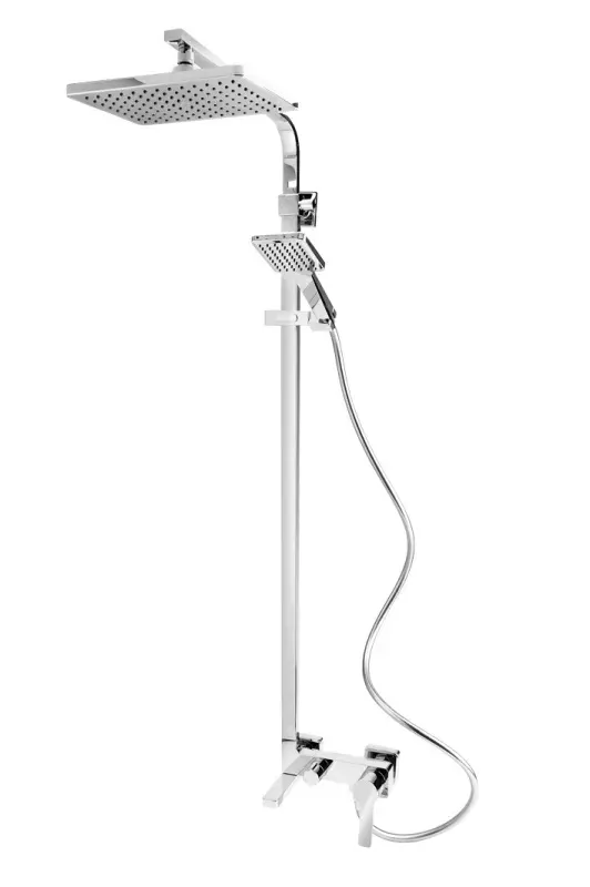 Sistem de dus FDesign Origio FD5-ORG-7U-11, 1 2 , aparent, pipa cada, 180 x 260 mm, 1 pulverizare, crom