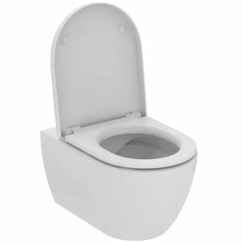 Set vas wc suspendat, cu capac softclose, alb, Ideal Standard Ellisse Rimless