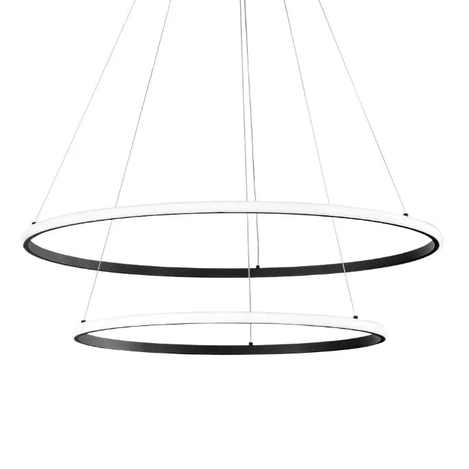 Lampa suspendata AXIS DOUBLE Ø60/80 CM - Negru