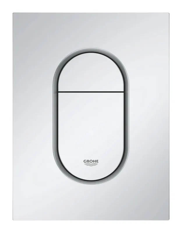 Clapeta WC Grohe 37624P00, Arena Cosmo S, dubla, verticala, 172 x 130 mm, ABS, mat, crom