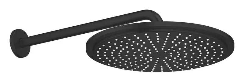 Palarie de dus Grohe 260662430, Dus fix Rainshower 310, montaj pe perete, pentru un dus confortabil zilnic, negru