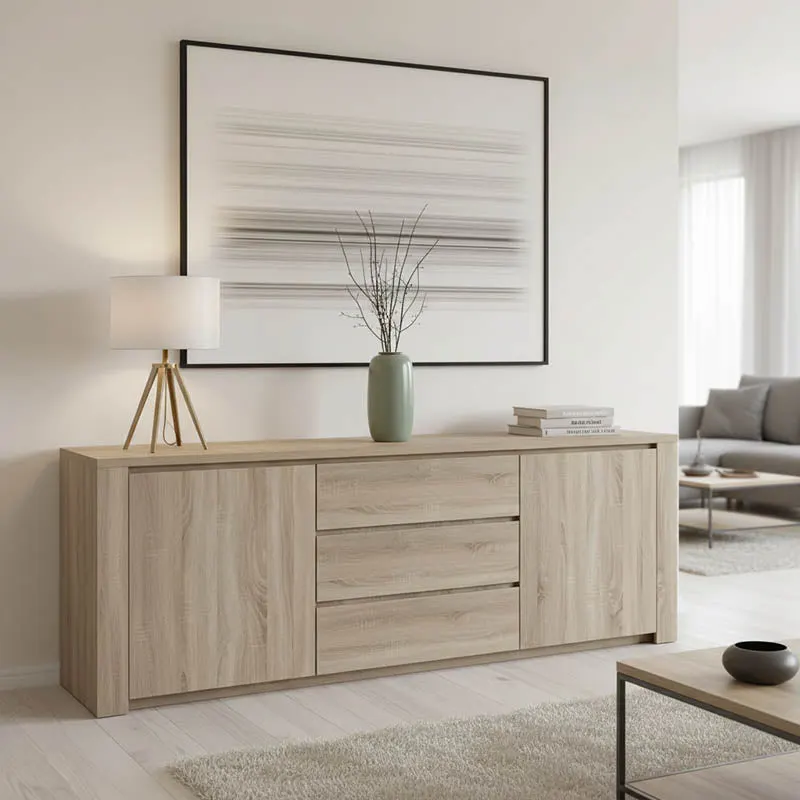 Comoda Kalya, Diverse culori, 220x49x89 cm - Stejar