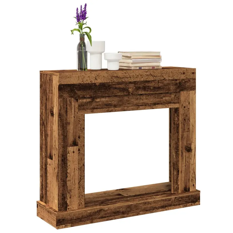 masca de semineu, lemn vechi, 100x30x87,5 cm, lemn prelucrat