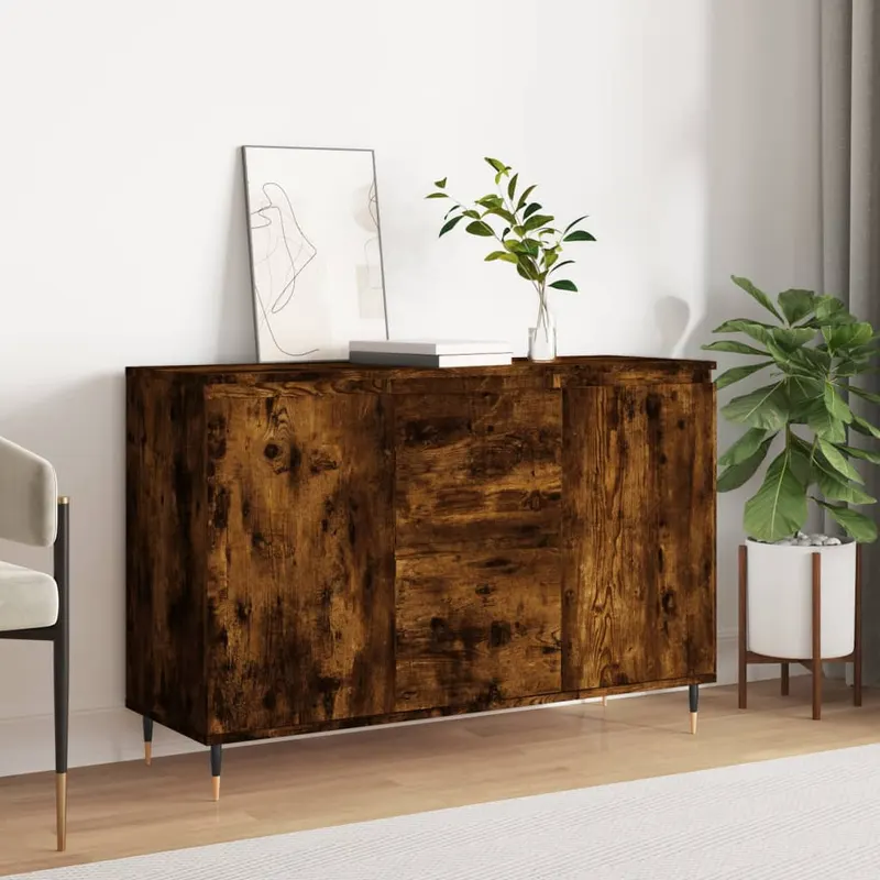 servanta, stejar fumuriu, 104x35x70 cm, lemn prelucrat