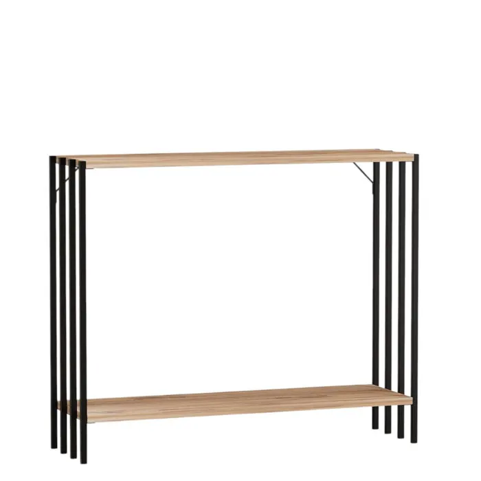 Comoda VERONA, negru + pin atlantic, 90x26x74 cm