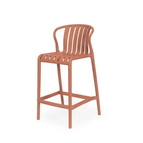 Scaun de bar BASTIO H65 CM - Caramiziu