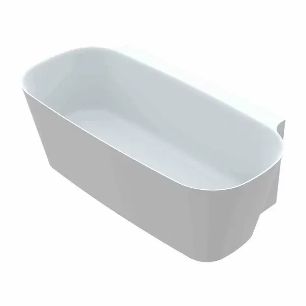 Cada freestanding din compozit Vayer Nova 2 alb 164x83 cm lipita de perete, BTW