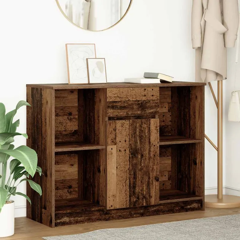 bufeta cu sertar lemn vechi 101x35x76 cm lemn prelucrat