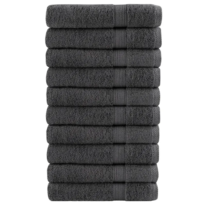 prosoape premium solund 10 buc antracit 100x200 cm 600 gsm