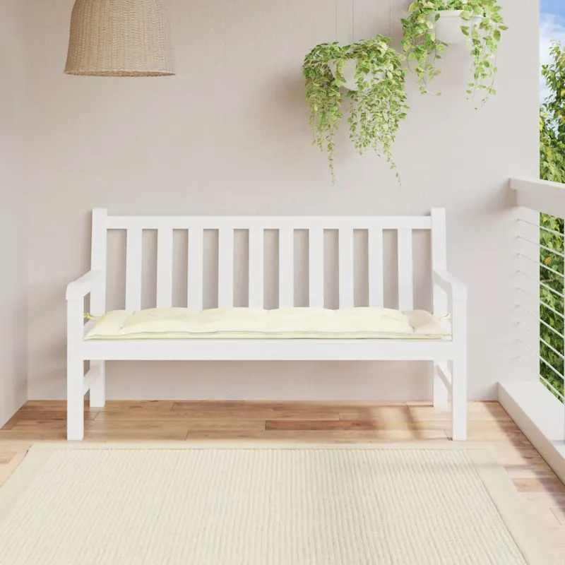 perna banca de gradina, crem, 150x50x7 cm, textil oxford