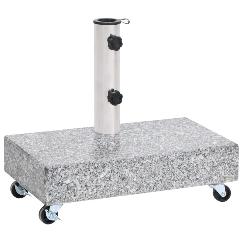 baza pentru umbrela, gri deschis, 45x25x8,3 cm, granit