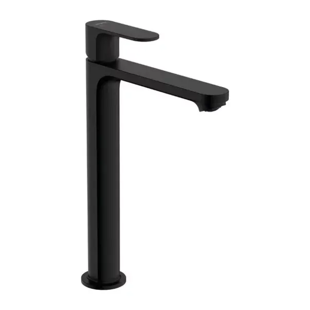Baterie lavoar inalta Hansgrohe Rebris S 240 negru mat cu ventil Pop-Up