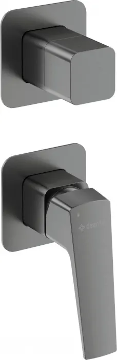 Baterie pentru dus, titan, cu comutator, pentru corp ingropat, Deante Blur