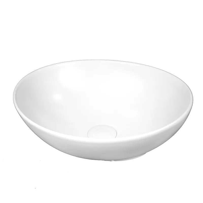 Lavoar pe blat Fluminia Rio, 33 cm, oval, alb mat