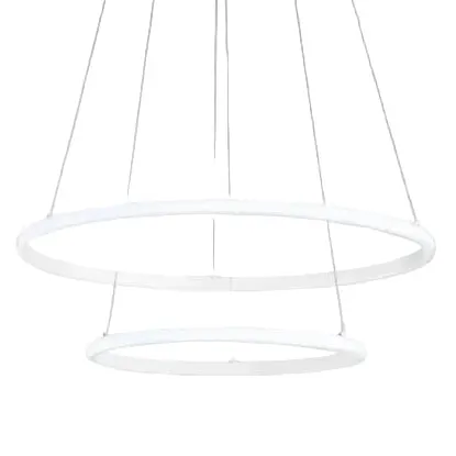 Lampa suspendata AXIS DOUBLE Ø60/80 CM - Alb