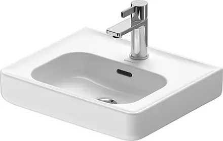 Lavoar Duravit 0744450000, Soleil, montaj pe perete, preaplin, zona montaj interior, elemente fixare ascunse, alb