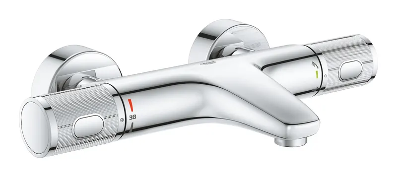 Set baterie cada Grohe 34788000, Baterie cada Precision Feel, montaj pe perete, tip incastrare aparent, crom