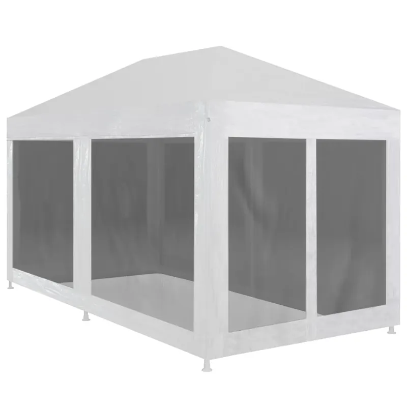 cort de petrecere cu 6 pereti din plasa, 6 x 3 m