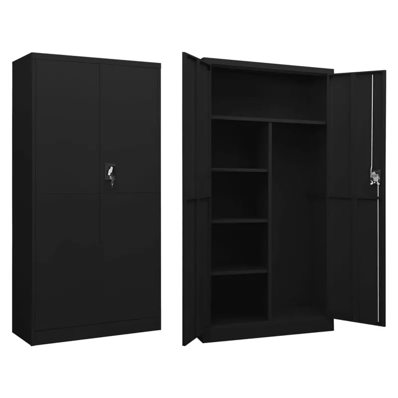 fiset, negru, 90x40x180 cm, otel