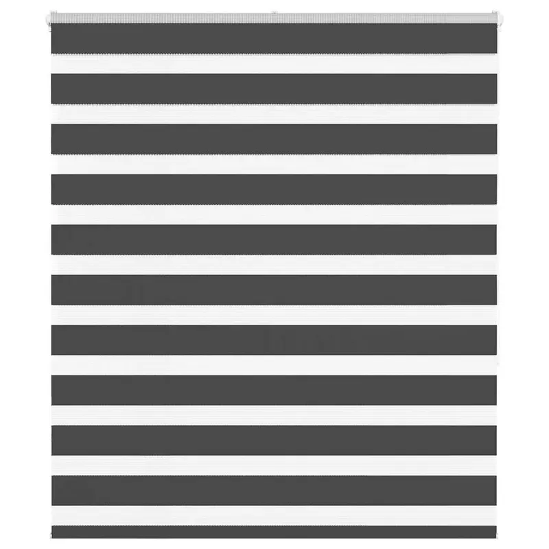 jaluzea tip zebra neagra latime tesatura 115,9 cm poliester