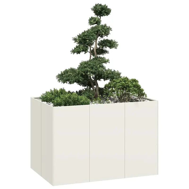 jardiniera, alb, 120x80x80 cm, otel