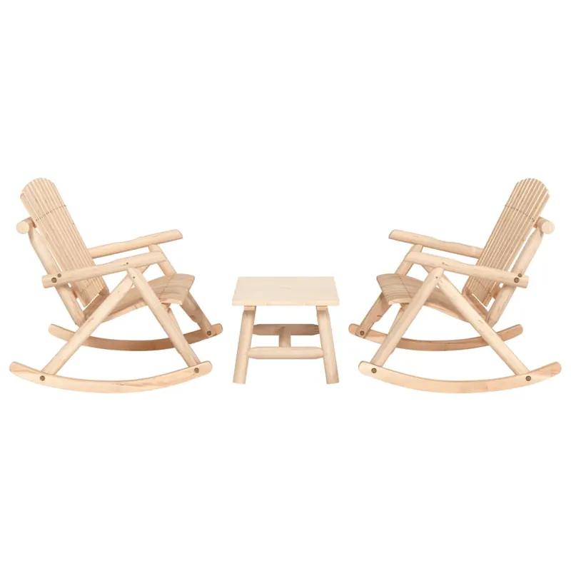 set mobilier de gradina, 3 piese, lemn masiv de molid