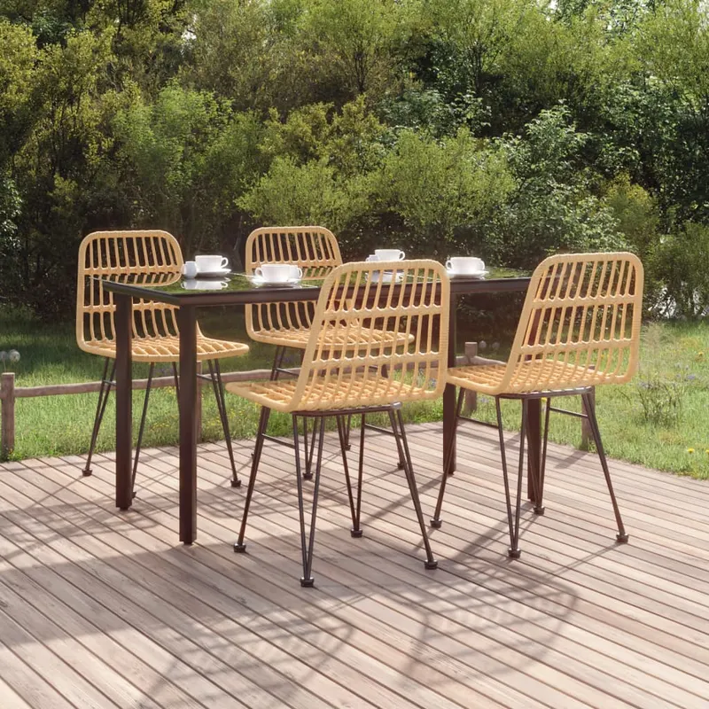 set mobilier de gradina, 5 piese, poliratan