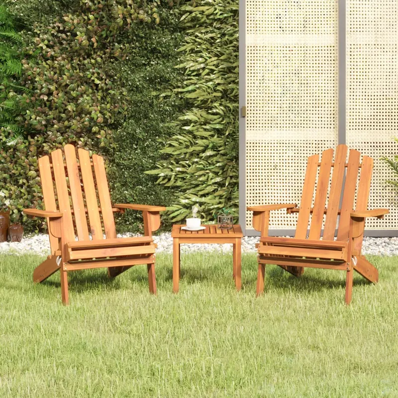 set mobilier de gradina adirondack, 3 piese, lemn masiv acacia
