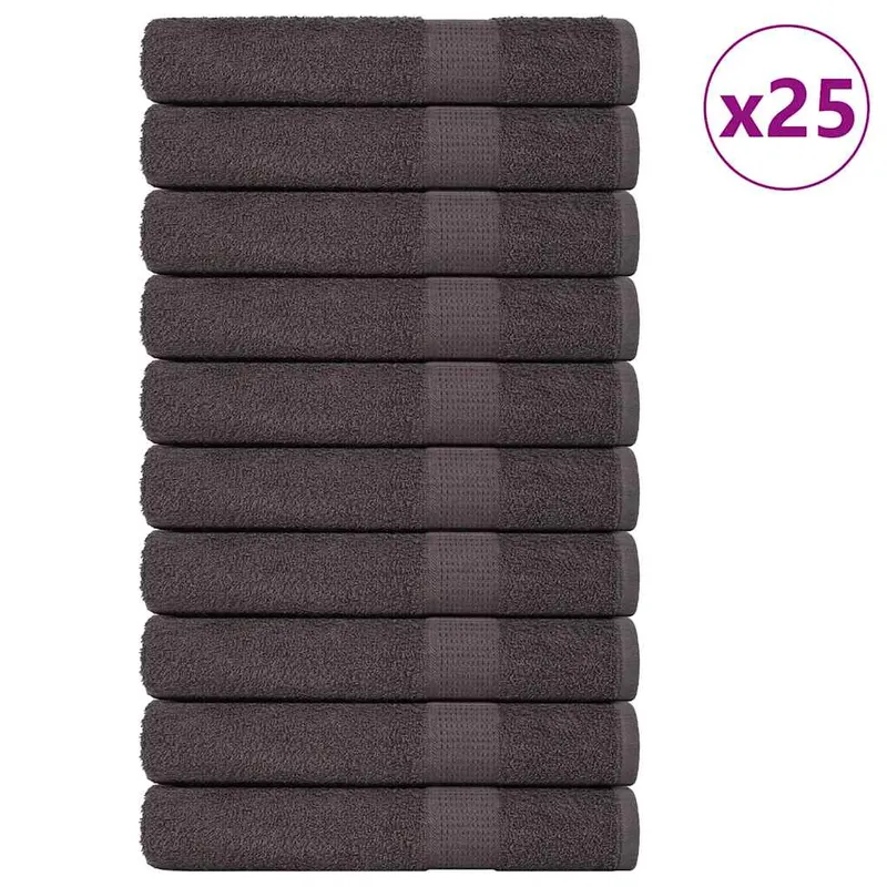 prosoape 25 buc antracit 100x200 cm 360 g/m2 100% bumbac