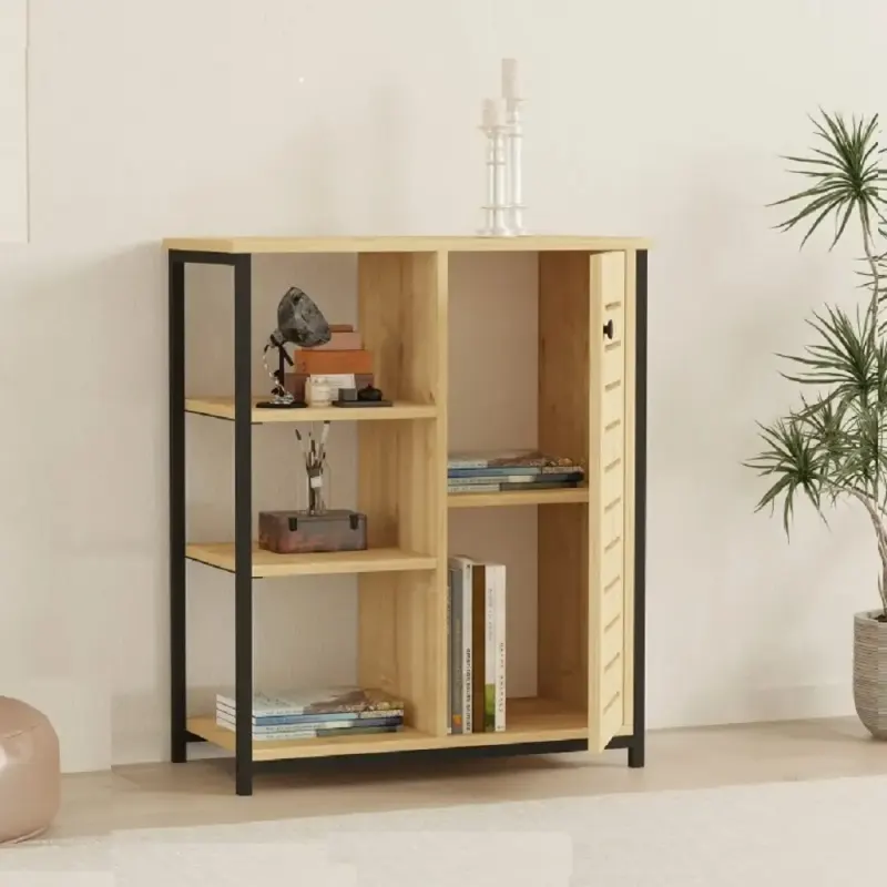 Biblioteca Benny consola culoare stejar 72 cm