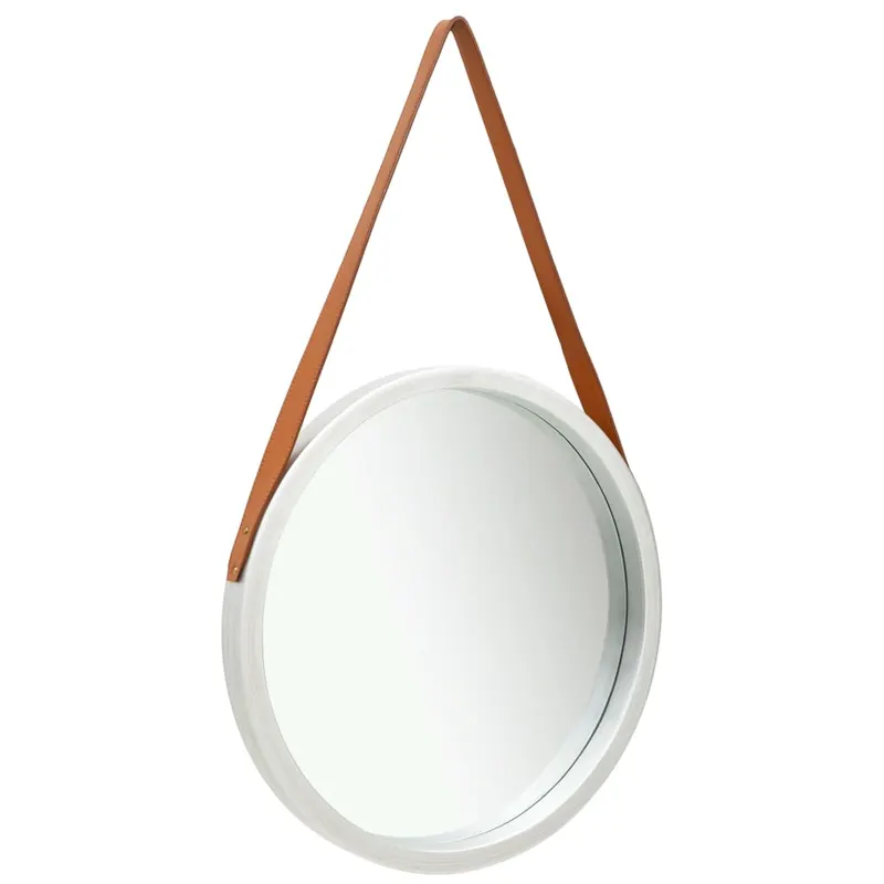 oglinda de perete cu o curea, 50 cm, argintiu