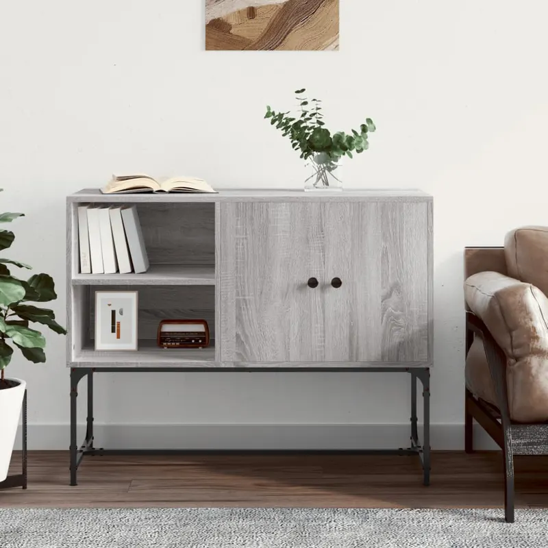 servanta, gri sonoma, 100x40x79,5 cm, lemn prelucrat