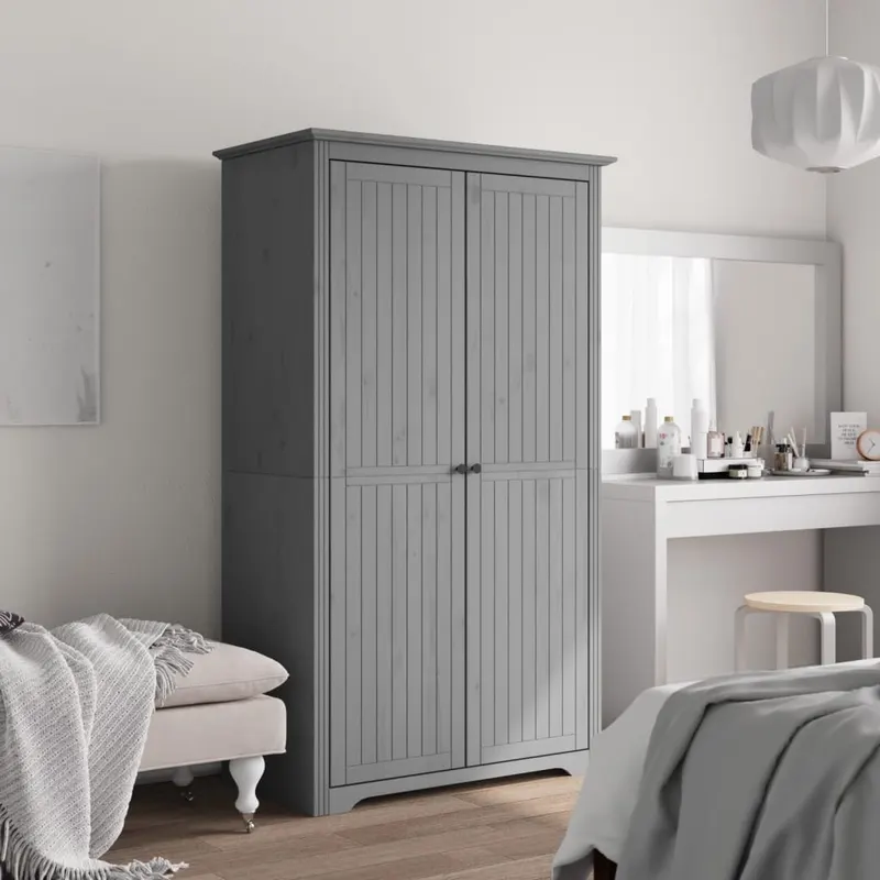 sifonier bodo, gri, 99x53,5x173 cm, lemn masiv de pin