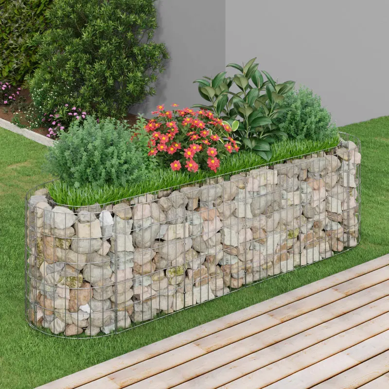 Strat inaltat gabion, 190x50x50 cm, fier galvanizat