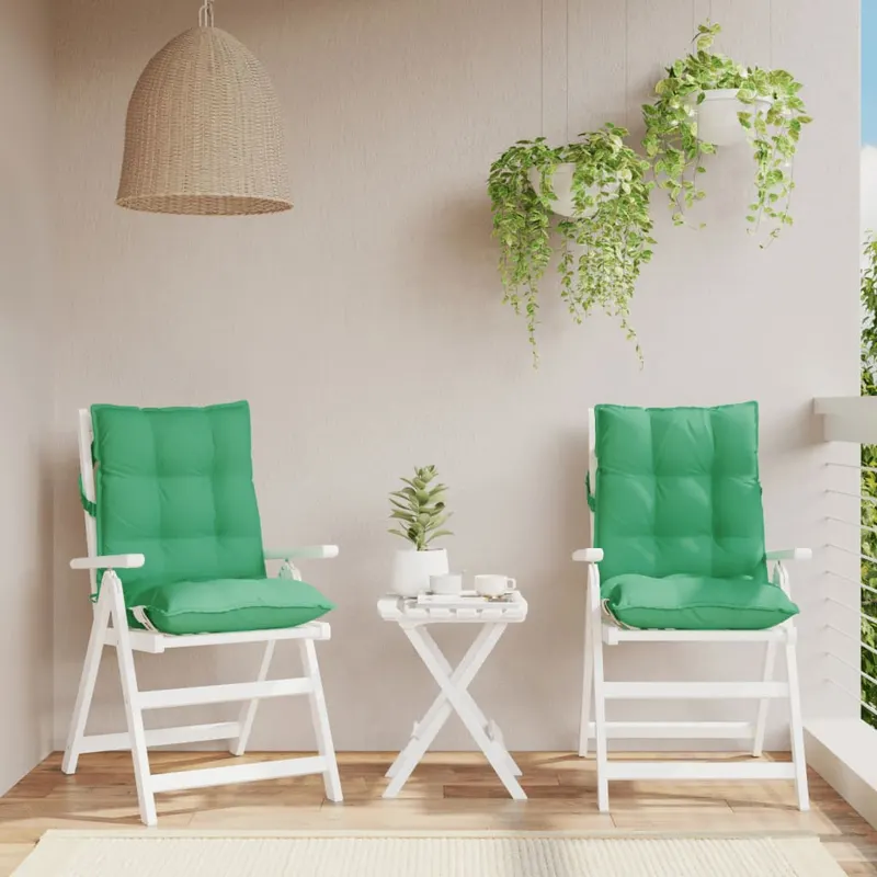 perne scaun cu spatar mic, 2 buc., verde, tesatura oxford