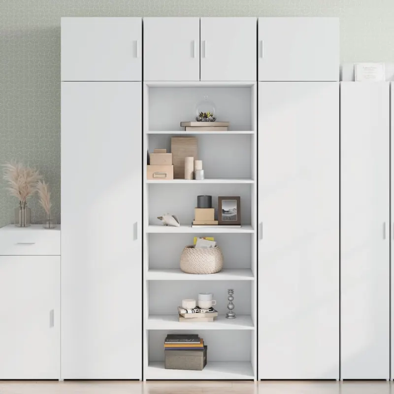 dulap inalt, alb, 70x41x185 cm, lemn prelucrat