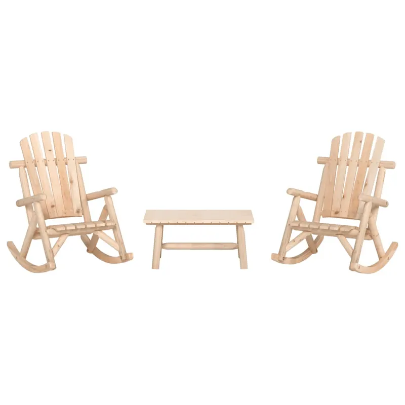 set mobilier de gradina, 3 piese, lemn masiv de molid