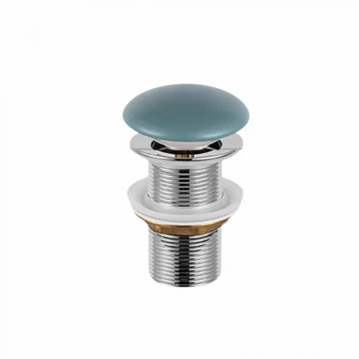 Ventil lavoar click-clack cu capac ceramic verde turcoaz mat fara preaplin