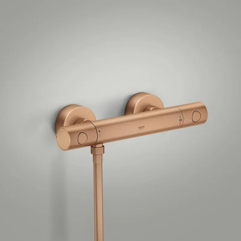 Baterie dus Grohe 34765DL0, Grohtherm 800, aparenta, termostat, mat, cupru