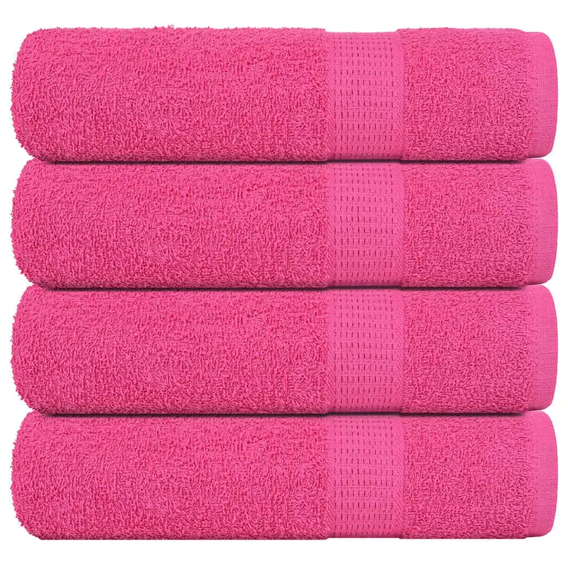 Prosoape de dus, frogn, 4 buc., roz, 70x140 cm, 360 g/m2