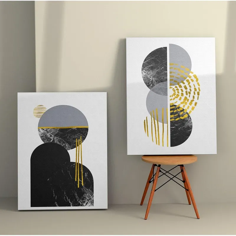 Tablou Canvas (2 bucăți) 2KNV4269, Multicolor, 110x70 cm - Multicolor