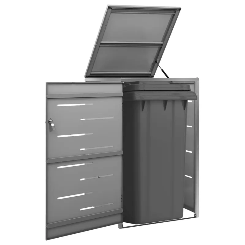 magazie pentru pubela unica, 69x77,5x112,5 cm, otel inoxidabil