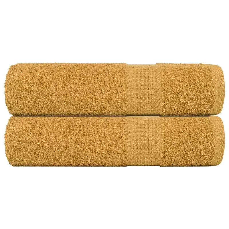 prosoape de baie 2 buc aur 100x150 cm 360 g/m2 100% bumbac